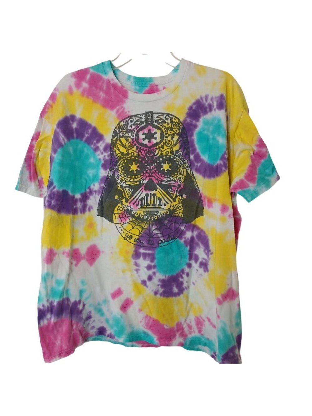 Star Wars 2X Tie-Dye T-Shirt Sugar Skull Darth Vader Unisex 100% Cotton #D18